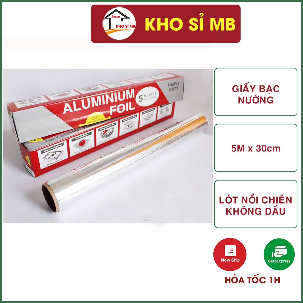 Giấy bạc nướng thực phẩm, giấy bác lót nồi chiên không dầu kho sỉ mb