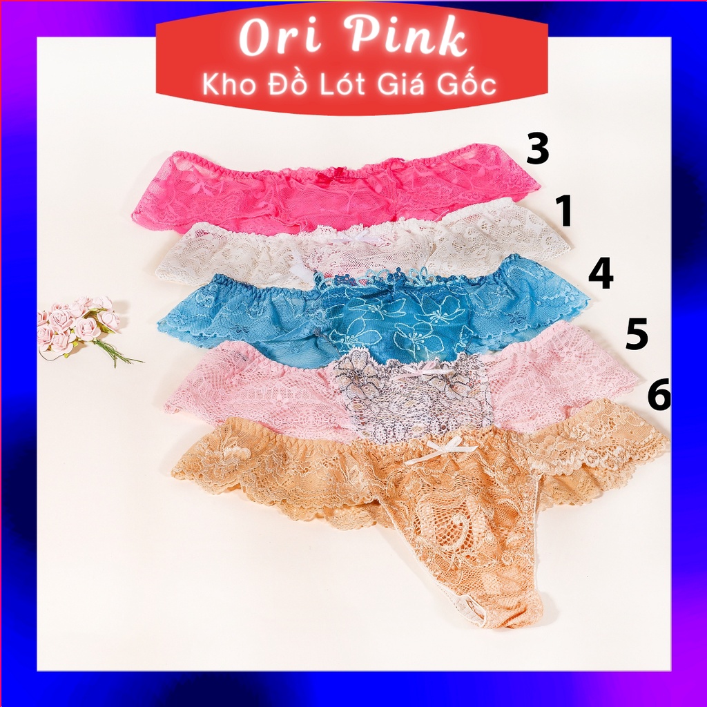 Quần lót lọt khe nữ sexy - Quần sịp nữ cao cấp thoáng mát ren bông hoa xuân gợi cảm- MS:Bông L160 | BigBuy360 - bigbuy360.vn
