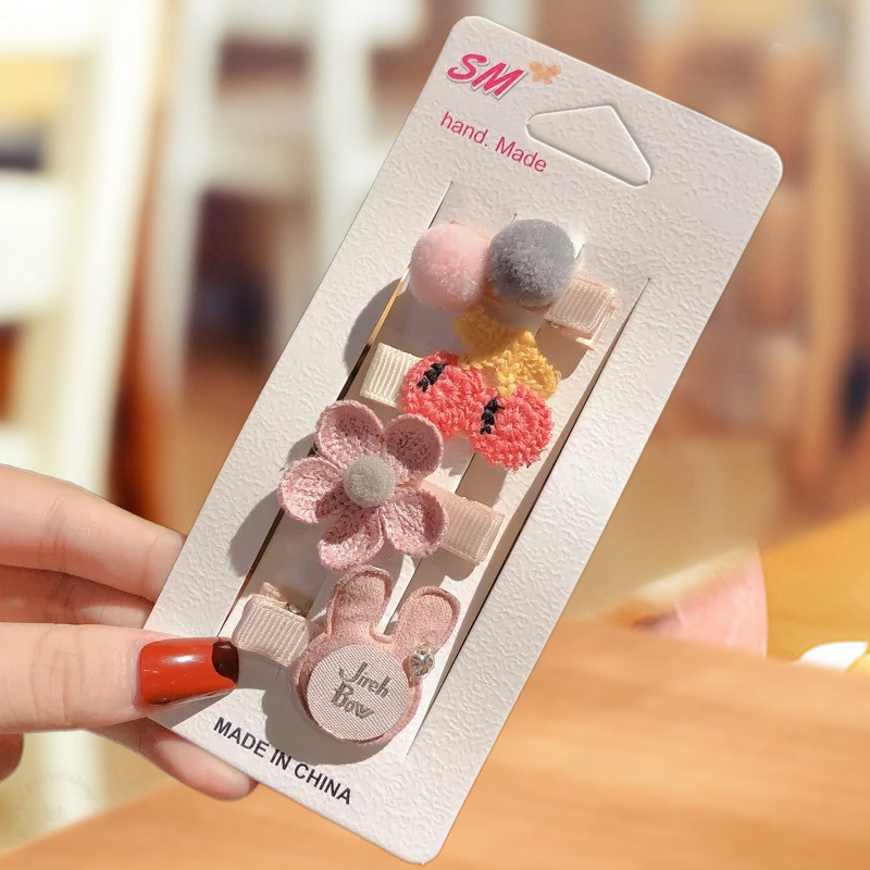 Kẹp Tóc Vải Đính Nơ Xinh Xắn Cho Bé Gái