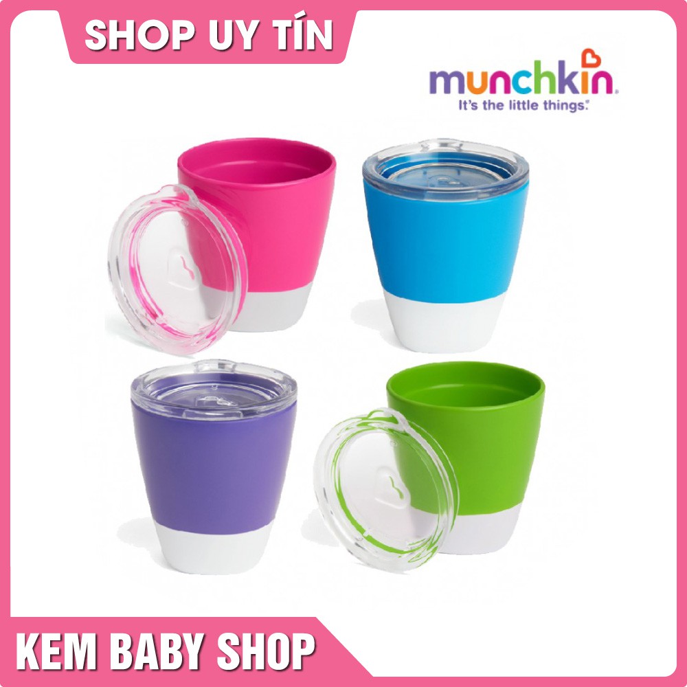 [Chính Hãng] Bộ 2 cốc uống nước có nắp cho bé MUNCHKIN - ly uống nước cho bé Munchkin