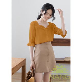 ÁO SƠ MI VOAN CỔ VUÔNG