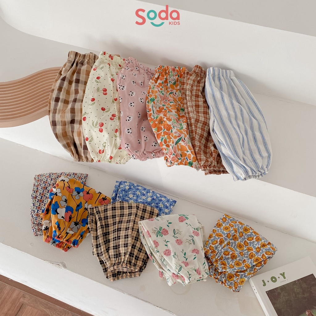 Quần bom cho bé SODA KIDS thô cotton mềm mát nhiều màu