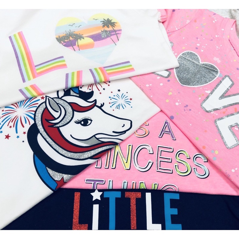 Áo thun cotton ngắn tay cho bé gái hiệu Garanimals cực đẹp