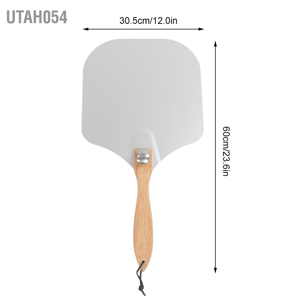 Utah054 12 Inch Pizza Spatula Nhôm Sồi Tay cầm có thể thu gọn Cánh khuấy bánh pizza bền cho tiệm tại nhà