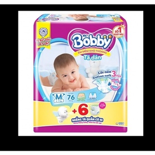 Tã/bỉm dán Bobby S80,M76,L68