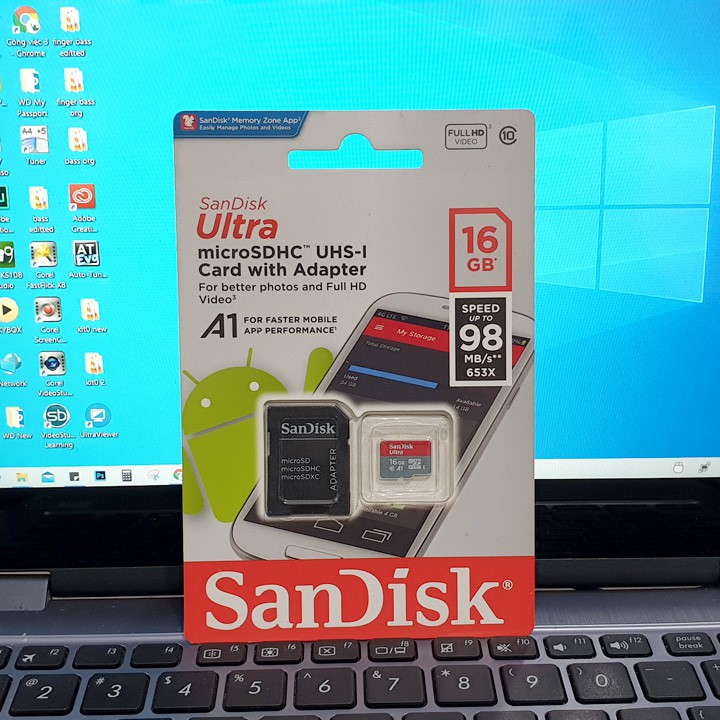 Thẻ nhớ microSDHC đọc 98MB/s Ultra A1 16GB