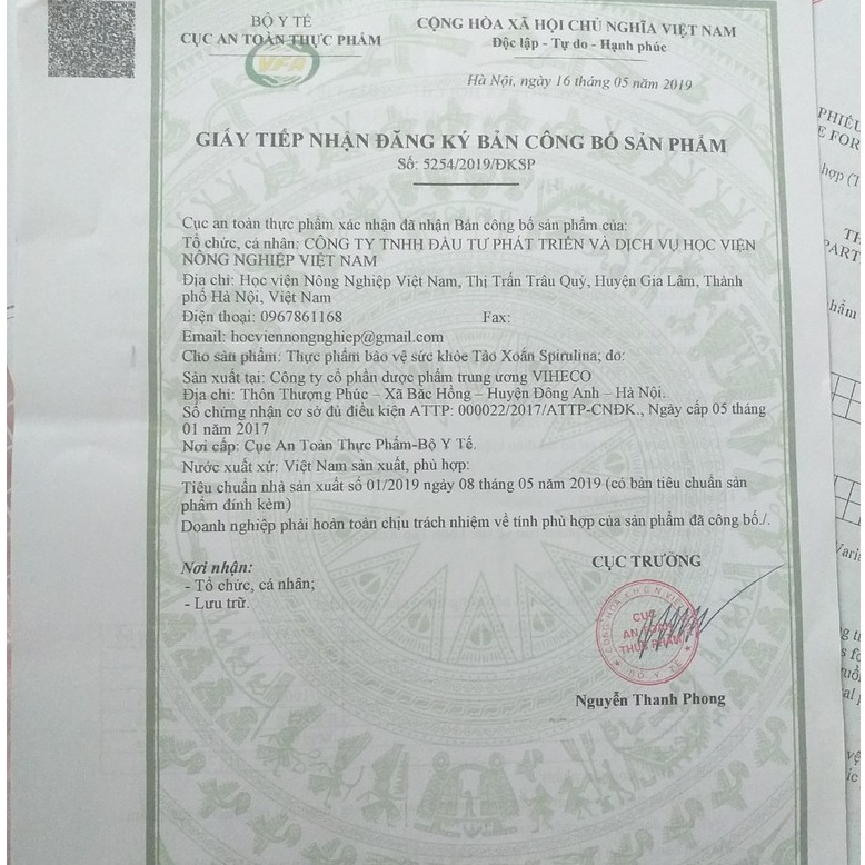 Tảo xoắn SPIRULINA/ Mediworld .