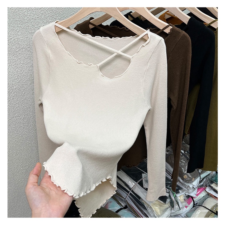 Áo sweater Dệt Kim Thiết Kế Bất Đối Xứng Thời Trang Xuân Thu Cho Nữ