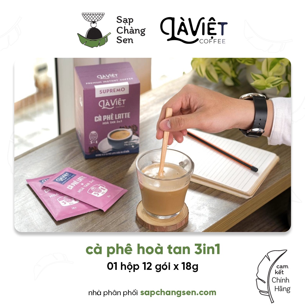 Cà phê hòa tan 3in1 (Là Việt Coffee) - 216g | bạc xỉu, latte, cà phê sữa