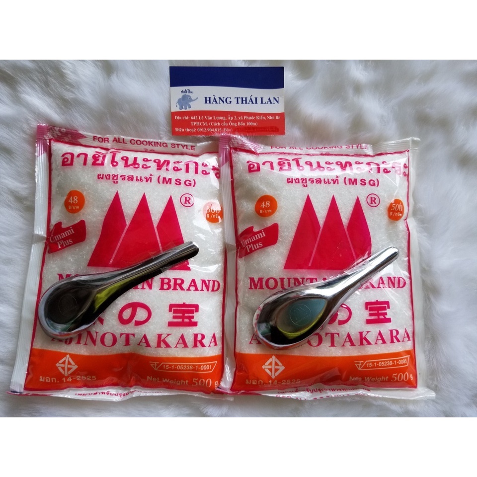 Bột ngọt Thái Lan AJINOTAKARA 500g-TẶNG 1 MUỖNG INOX- MÌ CHÍNH