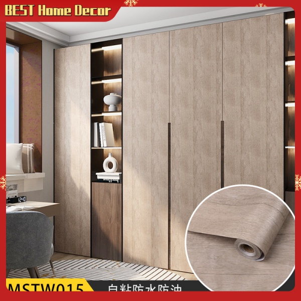 Giấy Dán Tường Giả Gỗ Tự Dính Chống Ẩm Chống Nước Trang Trí Phòng Ngủ/Tủ Quần Áo/Đồ Nội Thất Cũ W