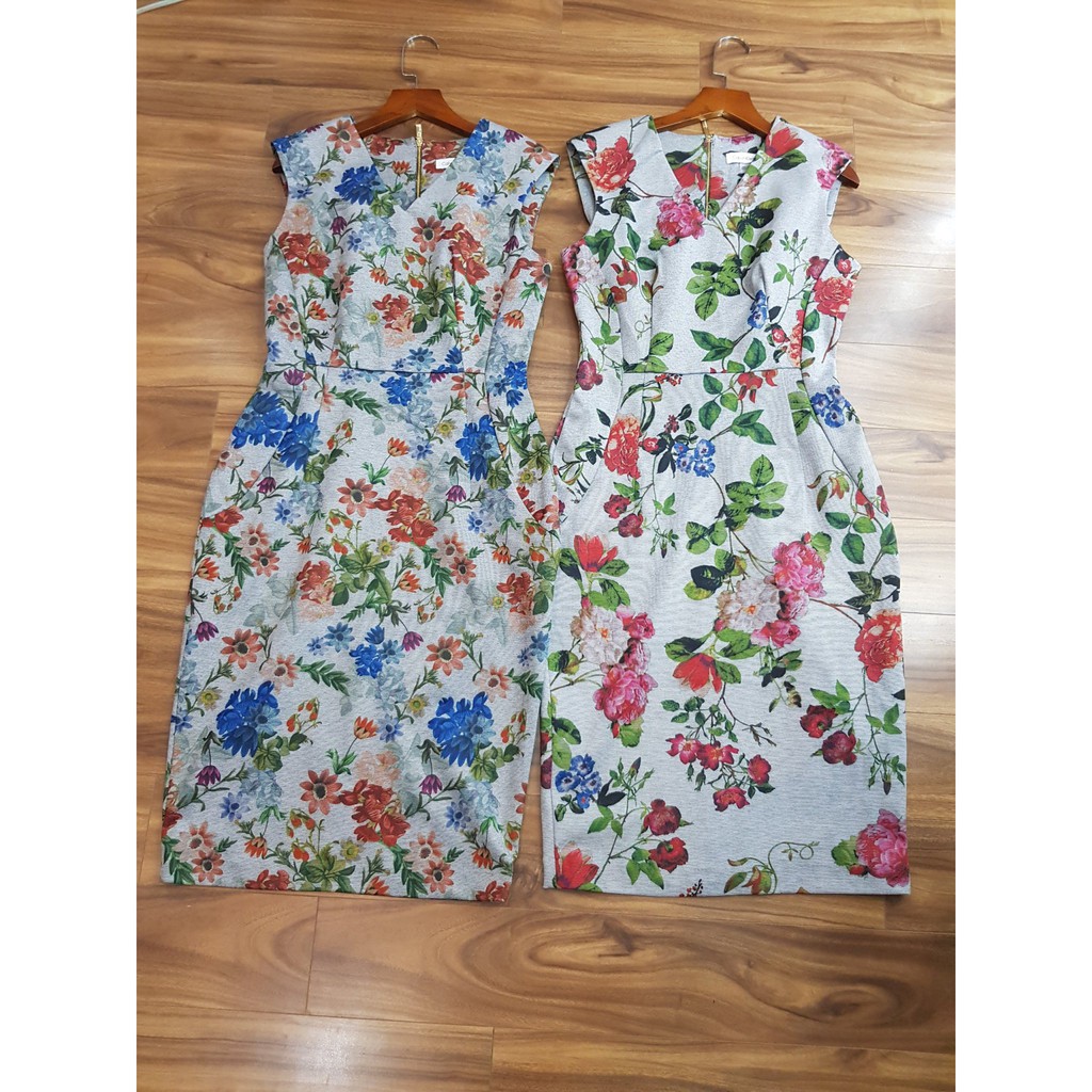 Đầm CK in hoa dáng ôm body mẫu mới