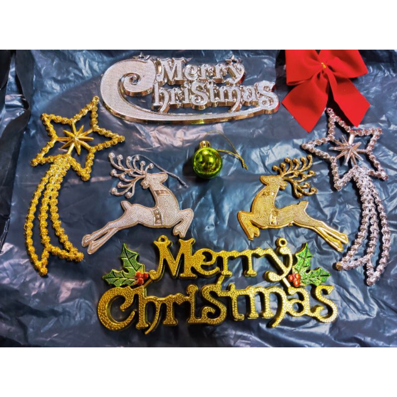 GIÁ LÒ: COMBO Nơ, trái mọng đỏ, trái thông, vòng tổ chim, nguyên liệu trang trí Noel, Giáng Sinh