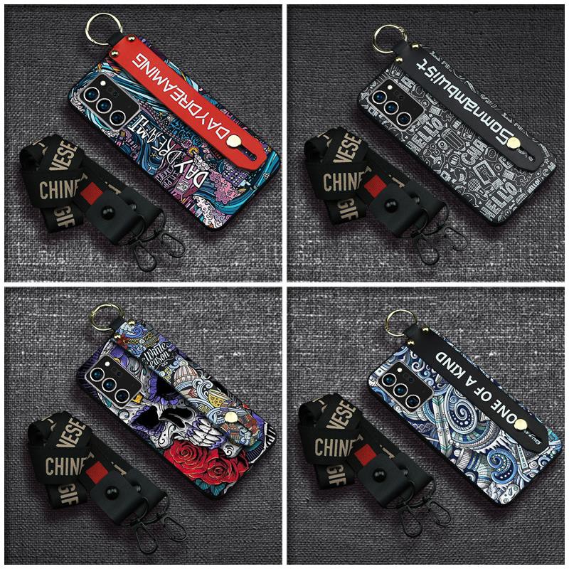 Soft Case Soft Phone Case For Samsung Galaxy Note20 Ultra/Note20+/Note20 Plus New Arrival Kickstand Lanyard TPU Durable Dirt-resistant