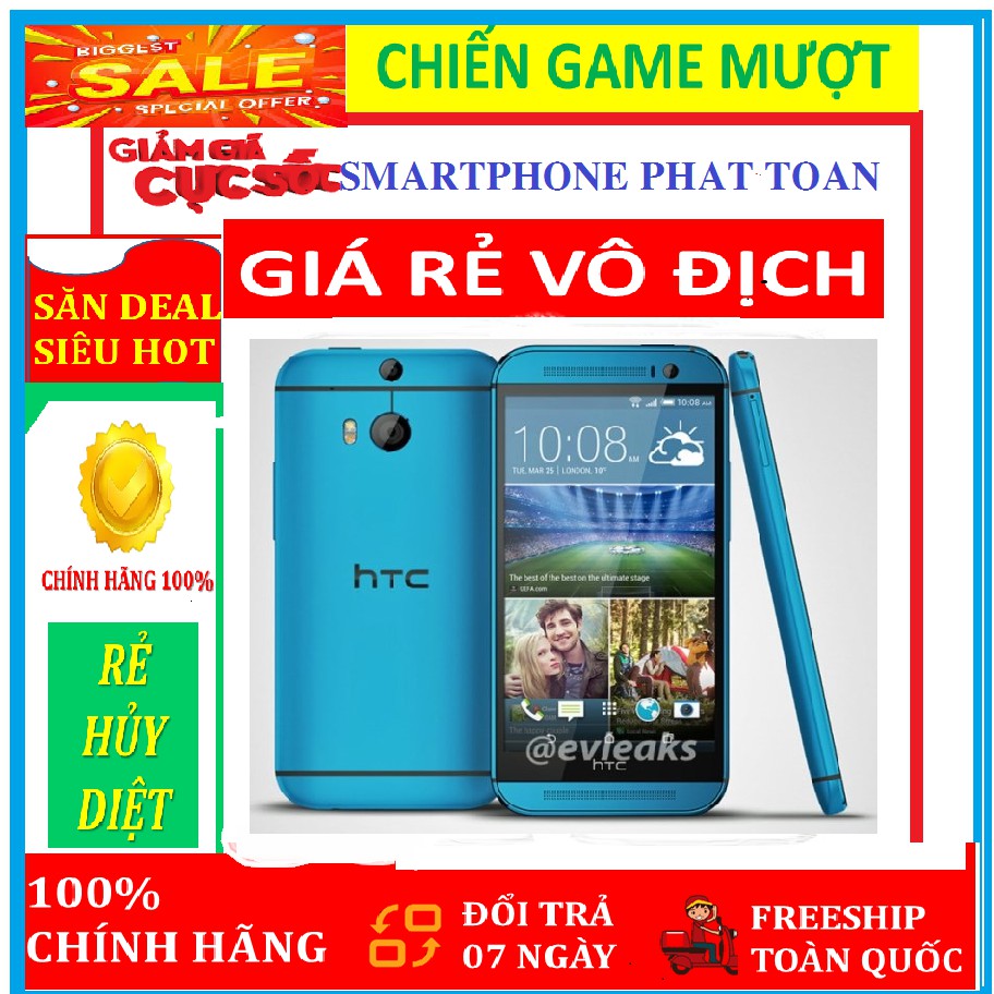 [RẺ VÔ ĐỊCH] điện thoại __ Htc One M8  .Bộ nhớ trong:16 GB/Ram 2GB mới CHÍNH HÃNG