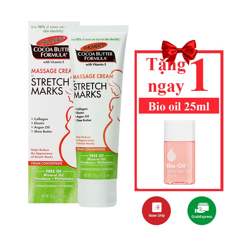 Palmer's - Kem ngăn ngừa rạn da cho mẹ bầu kỳ Massage Cream Stretch Marks 125ml