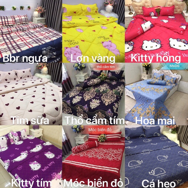 Bộ 1 Ga Chun và 2 Vỏ Gối Nằm (Size đệm từ 1m->1m8*2m đồng giá ) nhắn tin báo mẫu | BigBuy360 - bigbuy360.vn