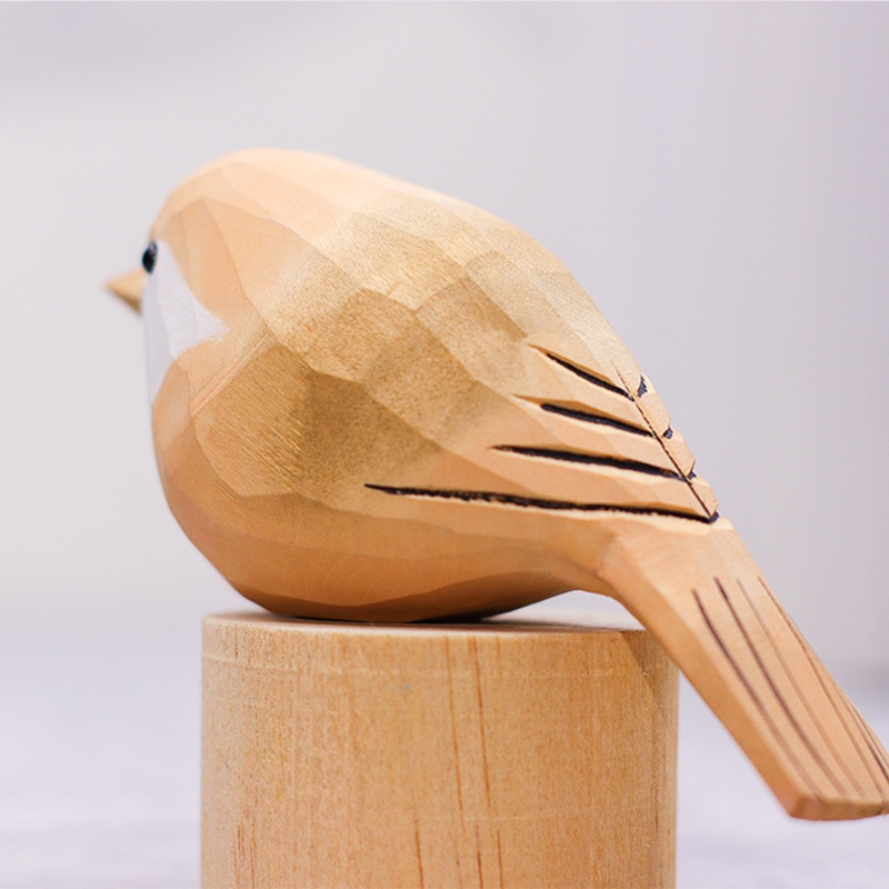 Chú Chim Mập Mạp Bằng Gỗ Dễ Thương Dùng Trang Trí