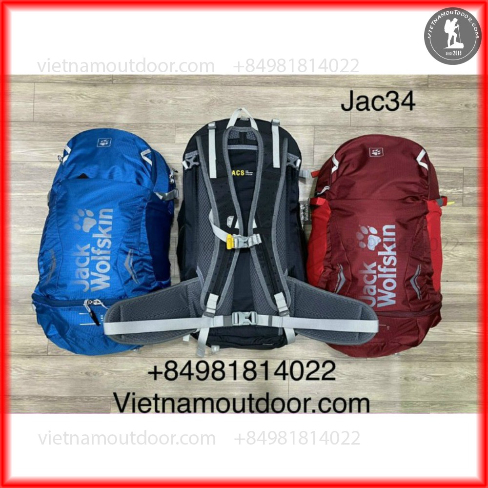 Balo phượt Jack Wolfskin Moab Jam 34 model 2023  BẢO HÀNH TRỌN ĐỜIbalo nam nữ leo núi - balo du lịch -trekking -hiking
