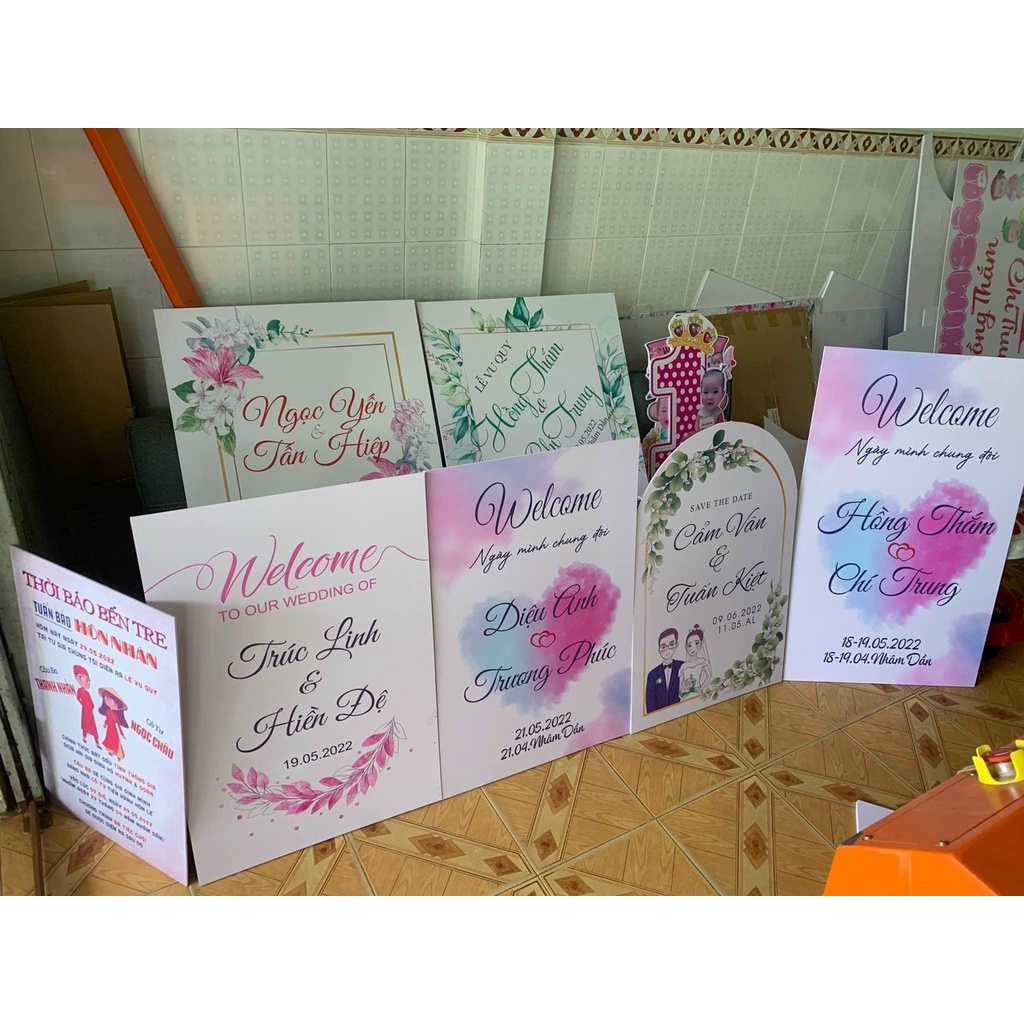 Bảng Welcome đám cưới MS 60-77