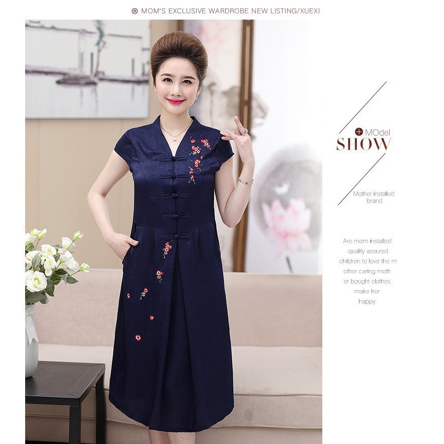 VÁY LỤA CHO MẸ BMT 59 ( HÀNG CÓ SẴN )