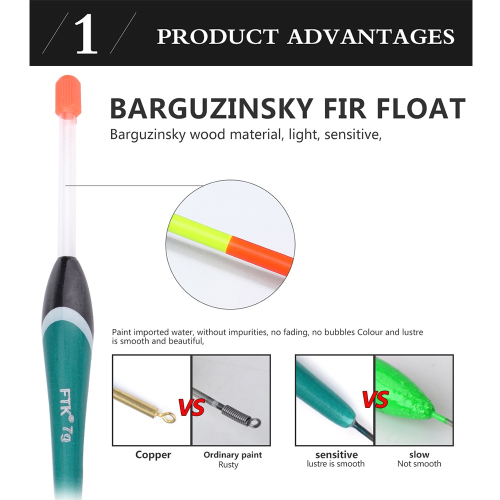 Set 5 Phao Nổi Câu Cá Nhiều Kích Cỡ Thời Trang