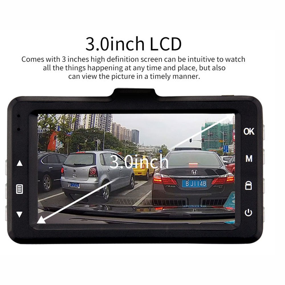 Máy quay hành trình Full HD 1080P DVR màn hình 3" góc chiếu rộng 170 độ có mắt nhìn đêm | BigBuy360 - bigbuy360.vn