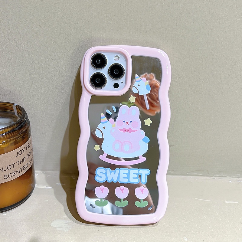 Ốp Lưng Bảo Vệ Apple iPhone Tráng Gương Màu Hồng 14131211 Ốp Điện Thoại mini Xinh Xắn Dành Cho Iphone promax XS XR xsmax se2020 678plus