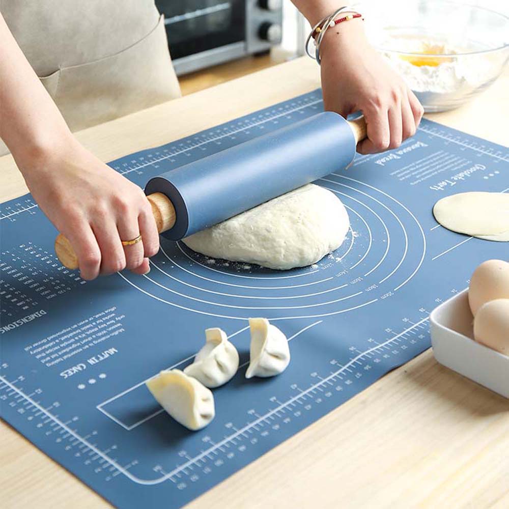 Thảm Nướng Bánh Bằng Silicon Dày Dặn Chịu Nhiệt Chống Dính Nhiều Màu 65x45cm