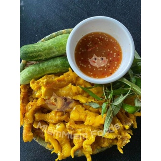 Chân gà ủ muối rút xương khay 500g kèm chấm muối tiêu