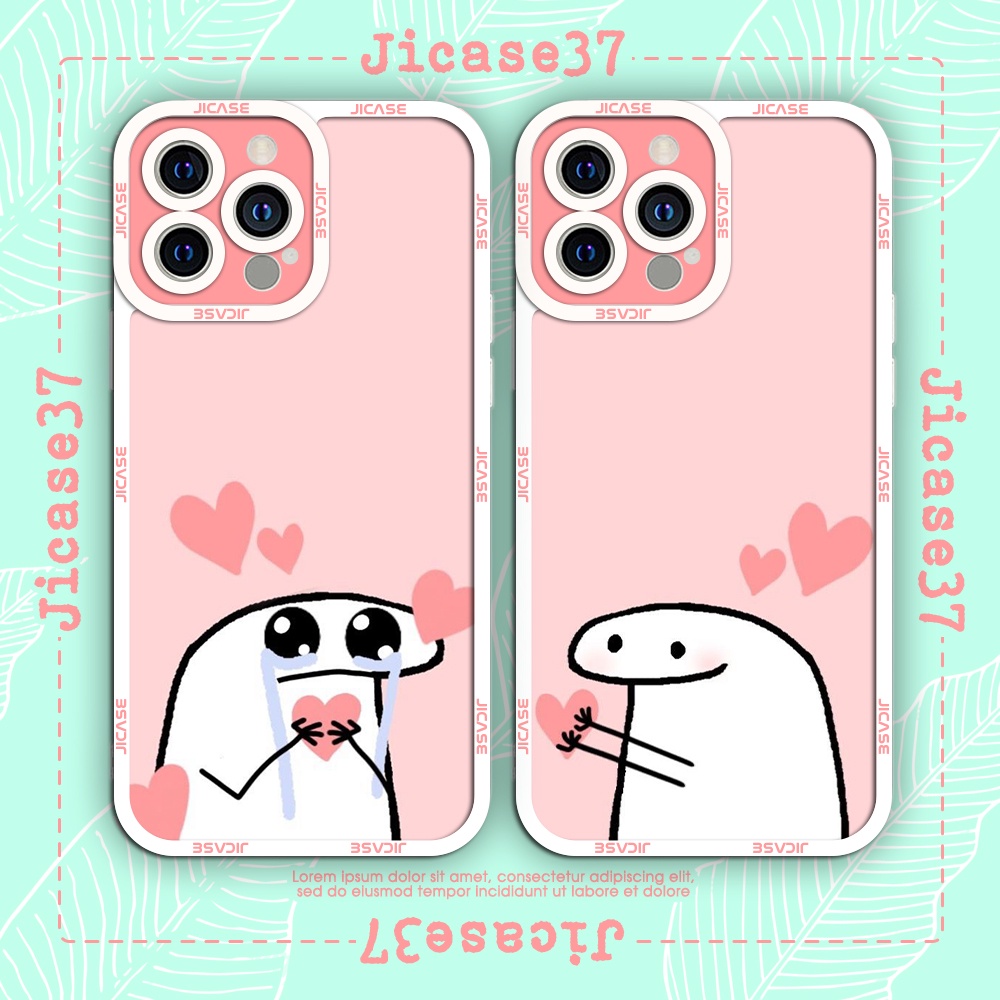 Ốp lưng iphone cạnh vuông Jicase ốp đôi cute ghost 6plus/6s/6splus/7/7plus/8/8plus/x/xs/11/12/pro/max/plus/promax