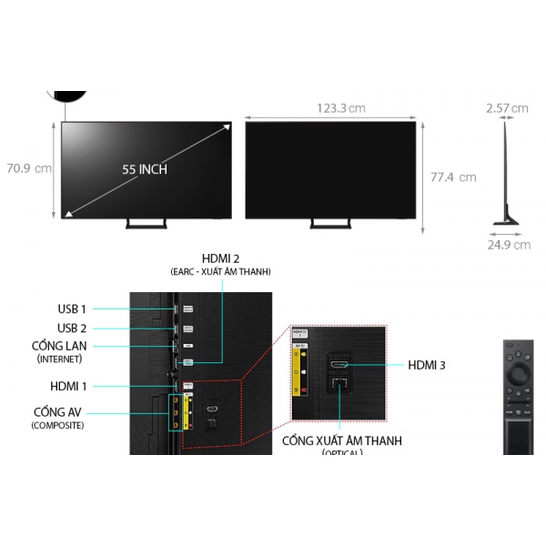 43AU9000 - Smart Tivi Samsung Crystal UHD 4K 43 inch UA43AU9000KXXV