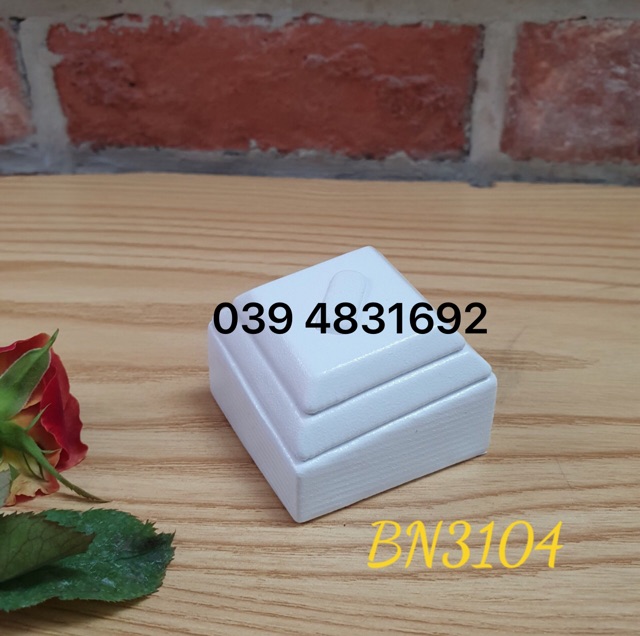 Tháp vuông da 1 móc trưng bày nhẫn đơn