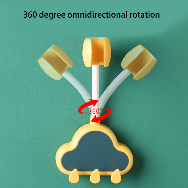 Giá Đỡ Vòi Hoa Sen Tự Dính Đa Năng Có 3 Móc Treo