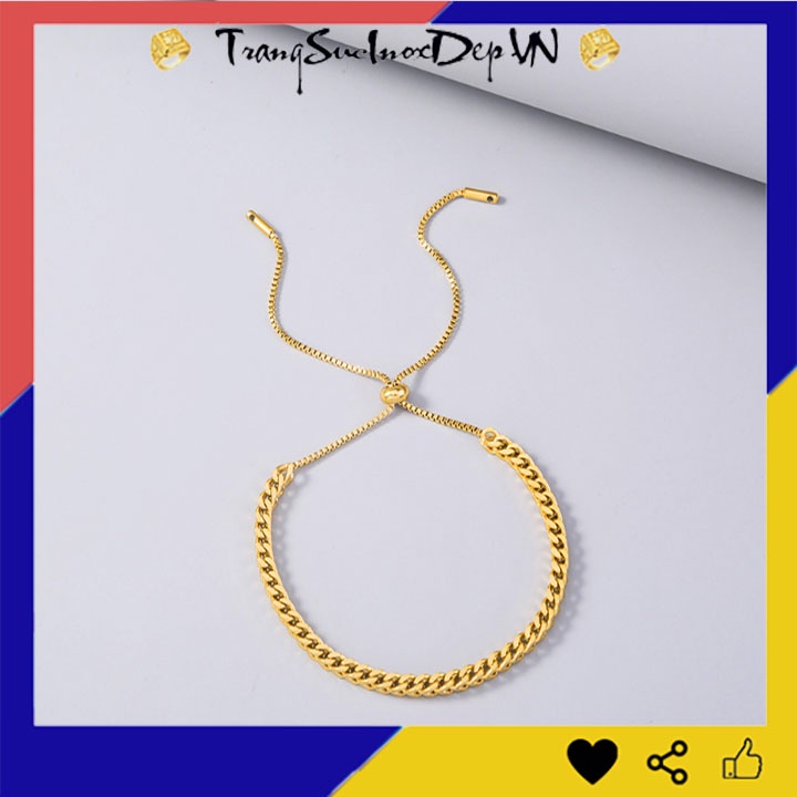 Lắc tay titan nữ bảng vuông kiểu rút siêu đẹp, bền màu, đem lại vẻ quyến rũ cho đôi tay của bạn