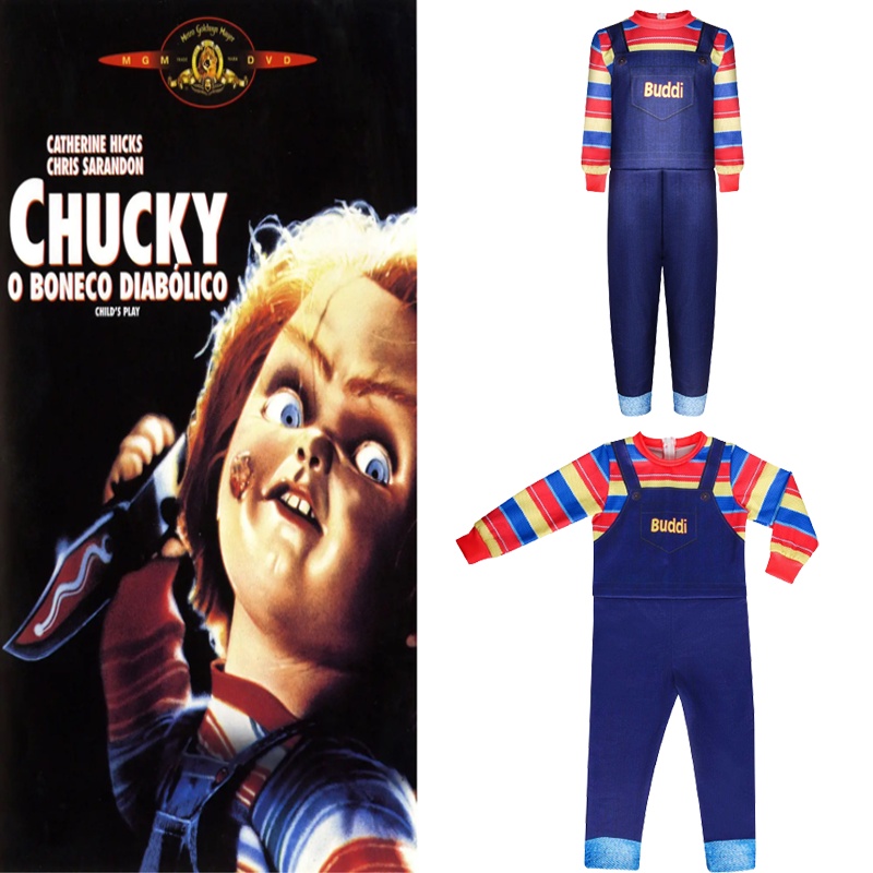 boys Christmas Bride of Chucky Costume for Kids Funny Party Child's Play 3 Cosplay Buddi Carnival Halloween Children
