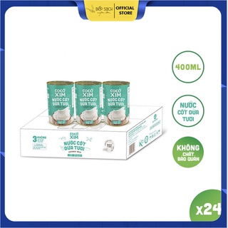 Thùng 24 lon nước cốt dừa tươi cocoxim dung tích 400ml/hộp