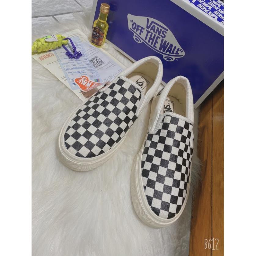 [Sale Sốc] Giày 𝐕𝐀𝐍𝐒 CaroFREESHIP lười viền trắng, giày thể thao nam nữ 2021 full box bill