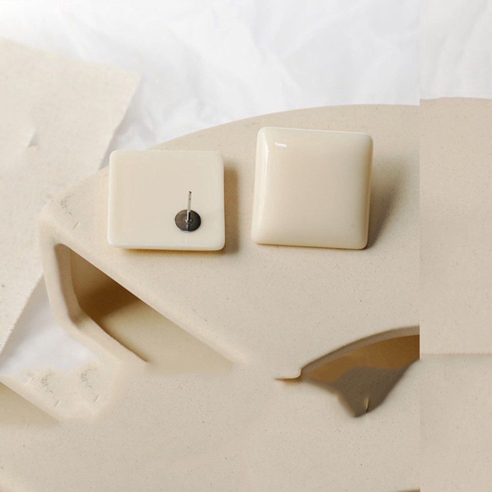 Khuyên tai hình học vuông lớn màu kẹo phong cách Hàn Quốc mới cho nữ