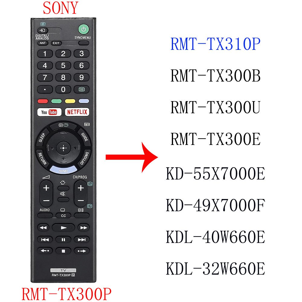 Mới Điều Khiển Từ Xa RMT-TX300P Cho TV Sony 4K HDR Ultra HD TV RMT-TX310P Rm-TX300B RMT-TX300E KD-55X7000E KD-49X7000F KDL-40W660E KDL-32W660E
