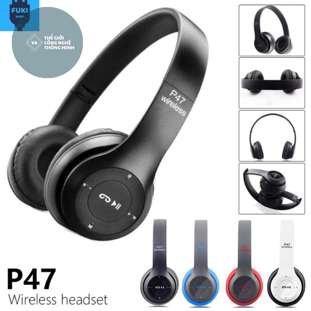 [Tai nghe không dây] Tai nghe bluetooth chụp tai P47 có khe cắm thẻ nhớ - Âm Thanh Đỉnh Cao | BigBuy360 - bigbuy360.vn