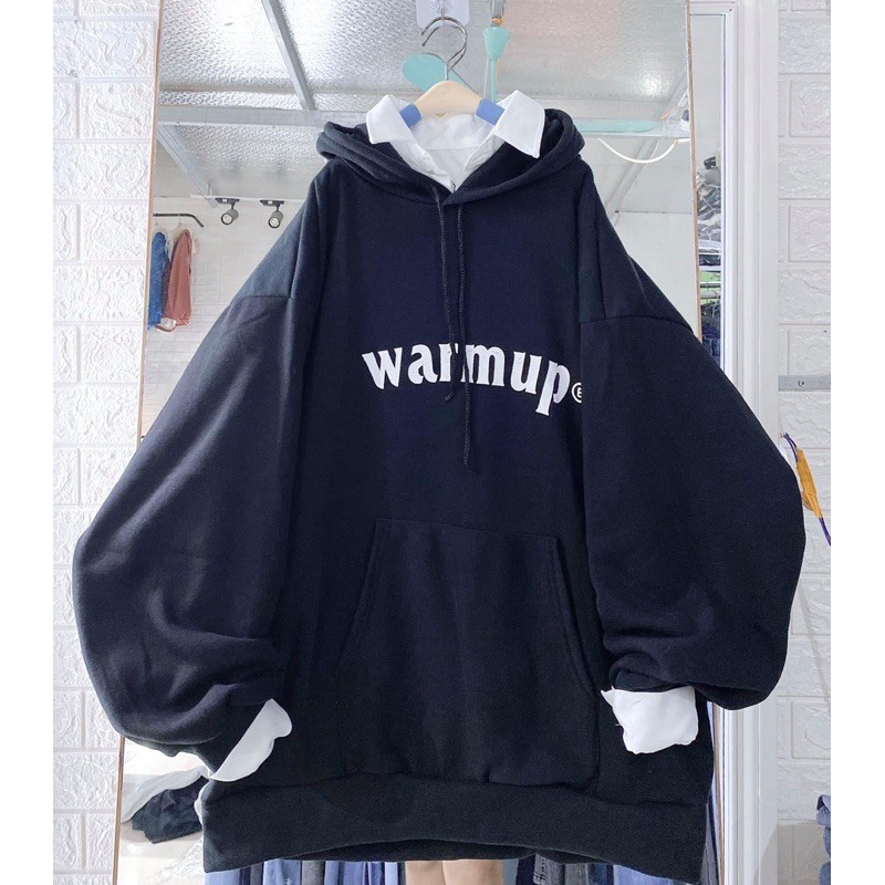 Áo Hoodie Nỉ Warmup, Áo Hoodie Chui đầu Nhiều màu