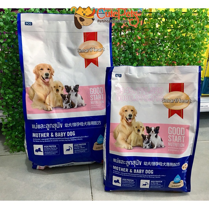 Hạt cho chó Smart Heart Mother Baby Dog 15kg Thức ăn cho chó bầu và chó sơ sinh - CutePets