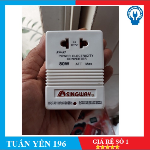 Bộ chuyển đổi điện hai chiều từ 220V ra 110V và ngược lại - 80W