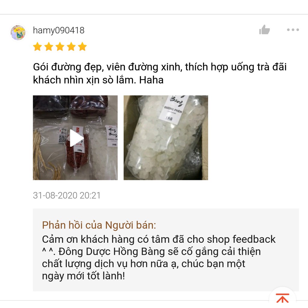 ĐƯỜNG PHÈN 500g Hồng Bàng ( đường phèn kim cương Lam Sơn không vụn, không chảy nước, chuyên pha trà, nấu chè dưỡng nhan)