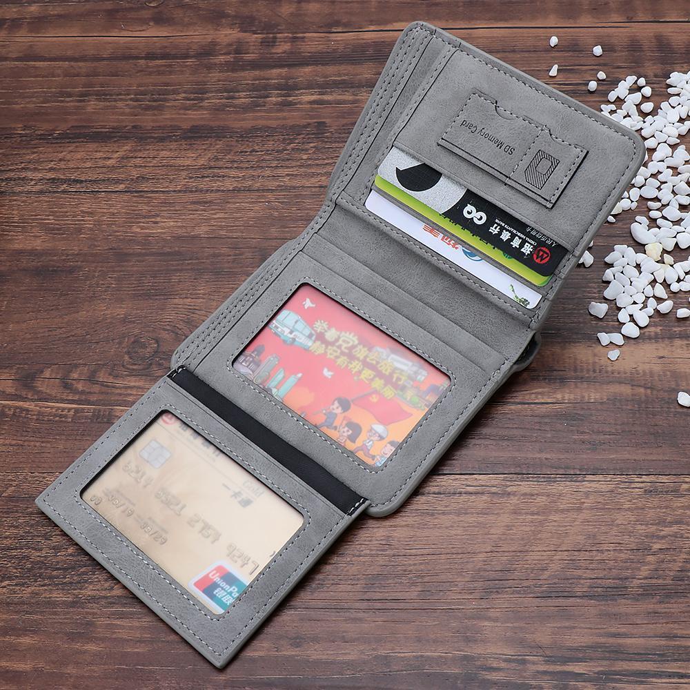 Ví Da Gập Đôi Phong Cách Retro Dành Cho Nam