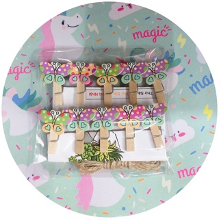 Kẹp gỗ hình (bịch 10 kẹp gỗ)
