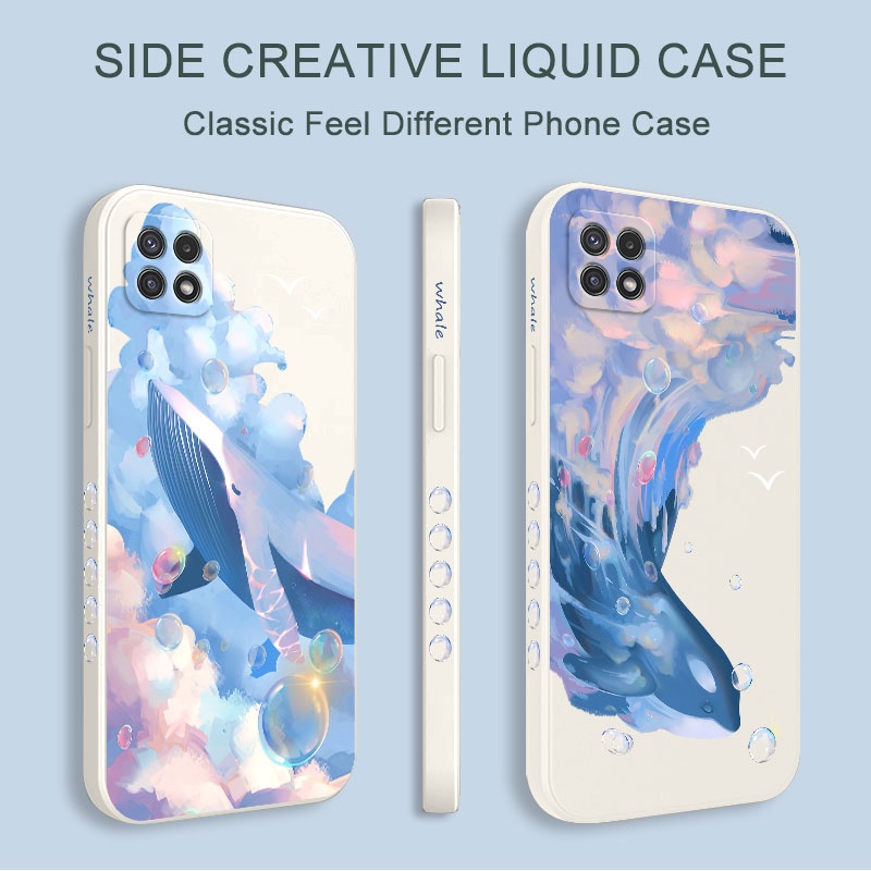 Ốp Điện Thoại Mềm In Hình Cá Voi Cho Samsung Galaxy A22 A12 4G 5G A02 A02S Sự Bảo Vệ