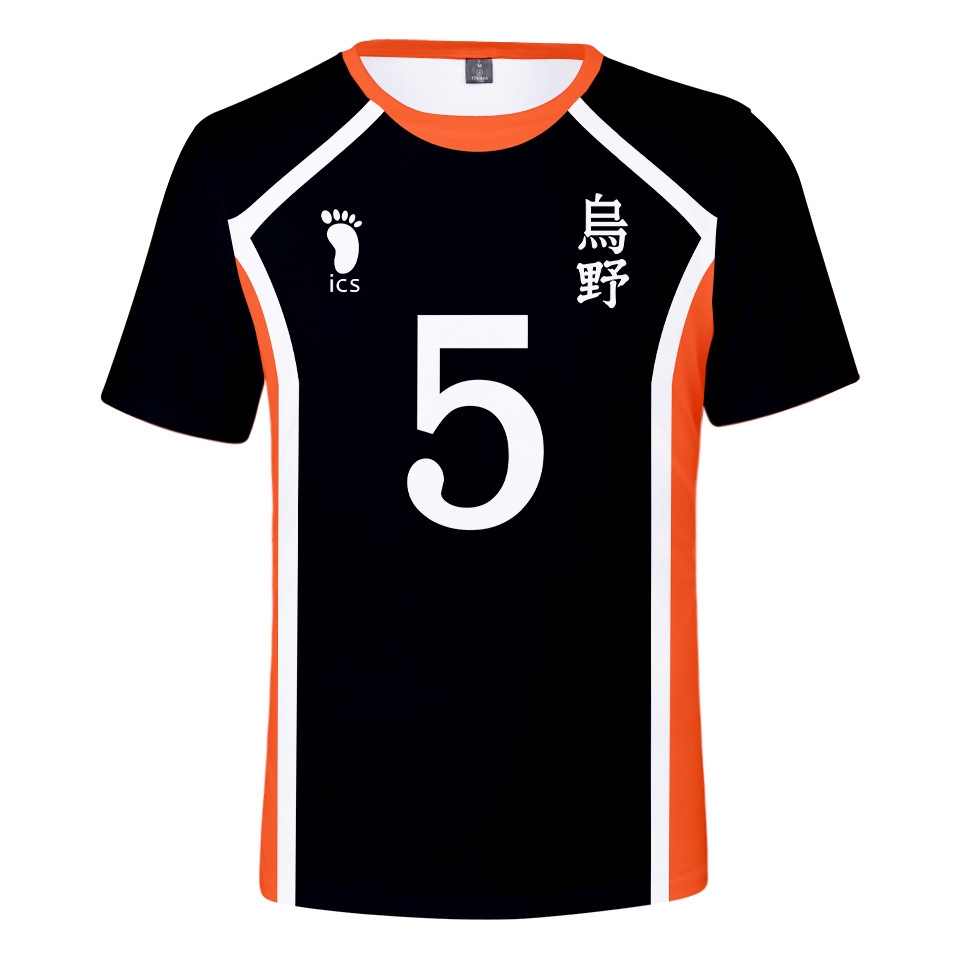 Phụ Kiện YT3 Haikyuu!!! Áo Thun Tay Ngắn Đồng Phục Học Sinh Trung Học Hóa Trang TobioTop Shoyo Tee TY3