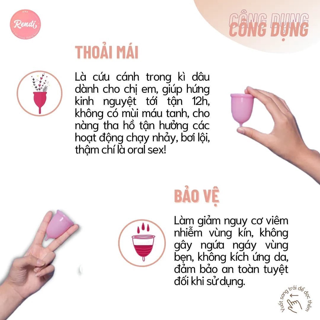 Cốc nguyệt san Ovacup - Hồng - Size S | Rendi Store